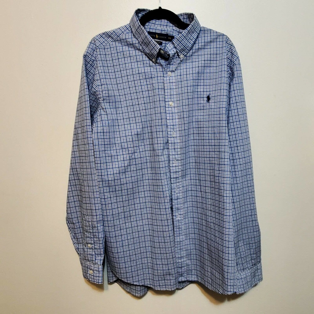 Ralph Lauren Classic Fit Mens XXL Button-Down Plaid Checkered Shirt